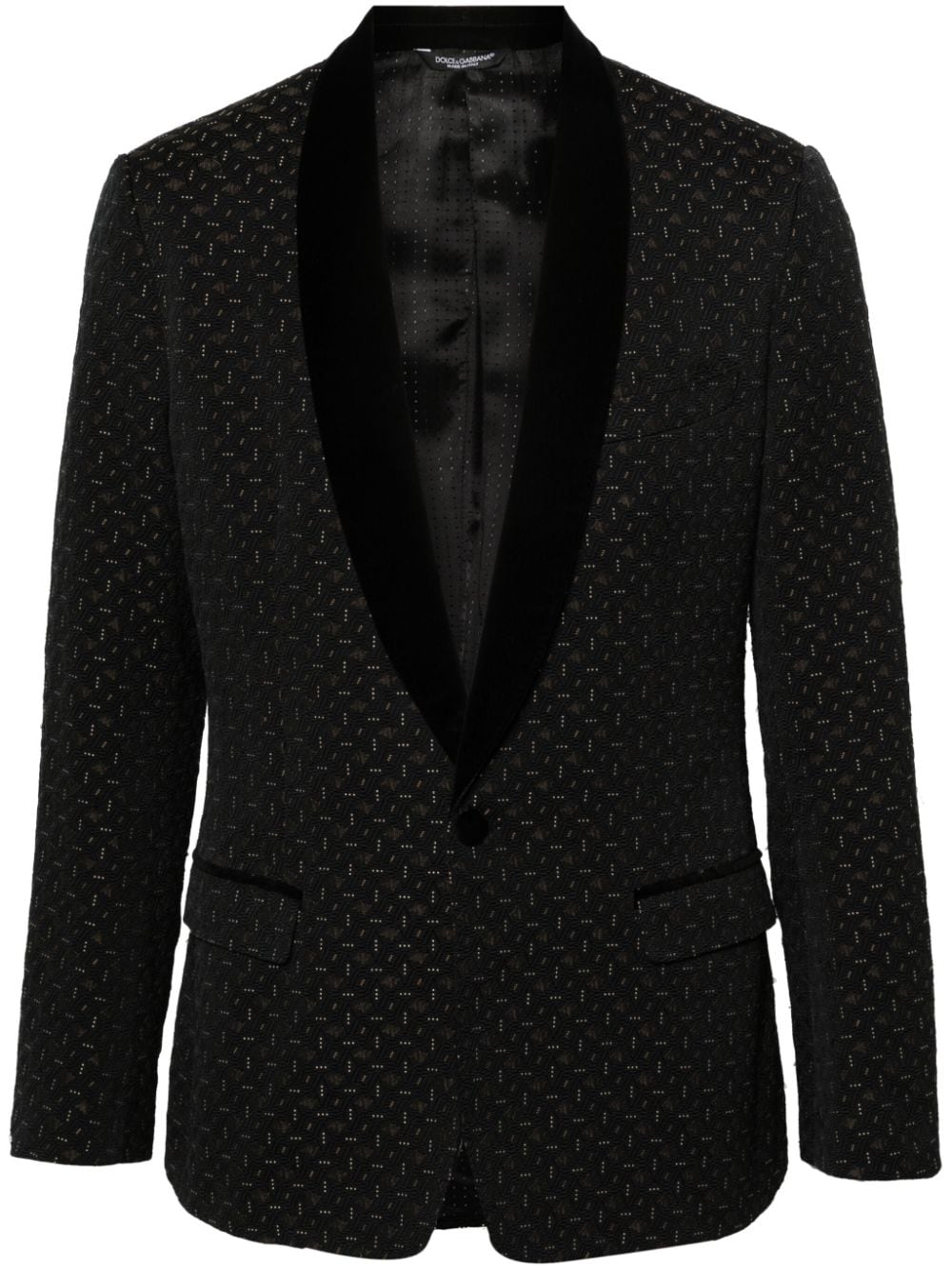 Dolce & Gabbana Pre-Owned 2000s shawl lapels jacquard blazer - Black von Dolce & Gabbana Pre-Owned