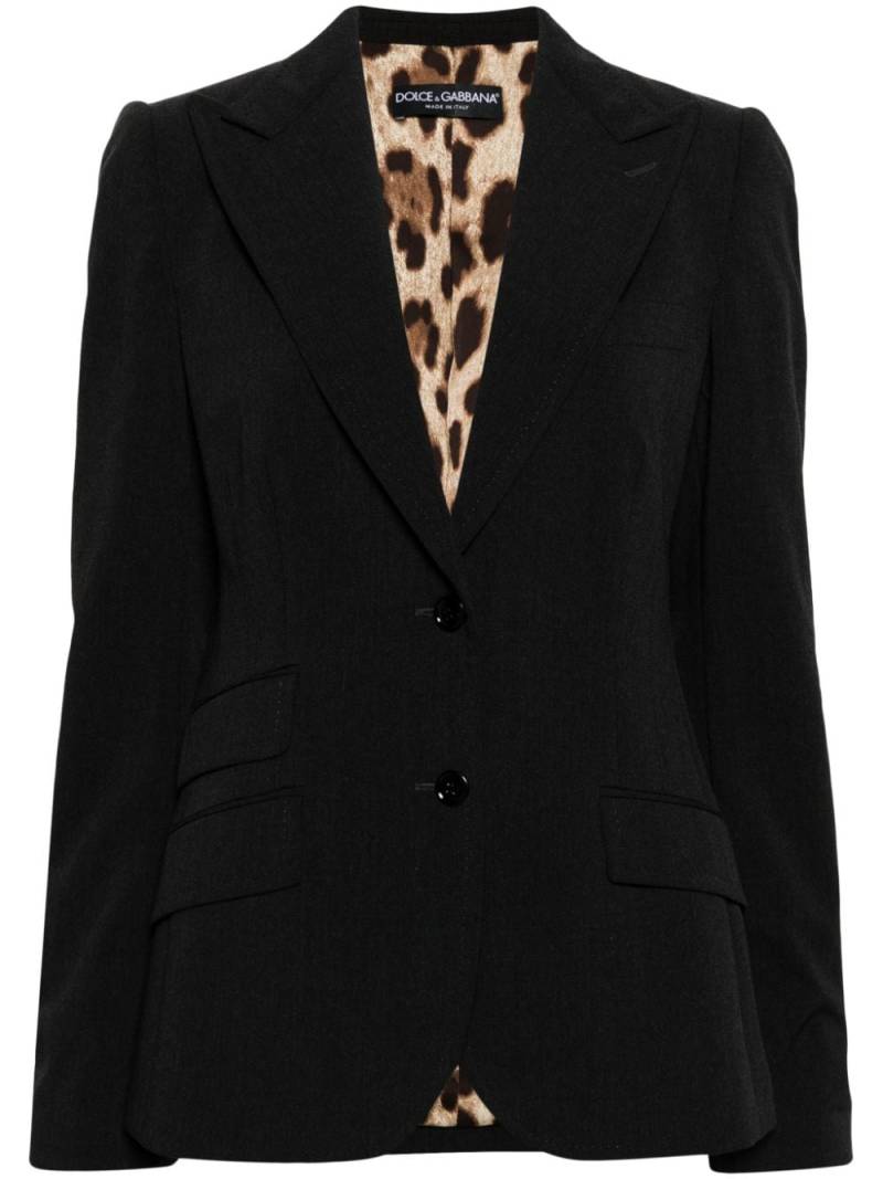 Dolce & Gabbana Pre-Owned 2000s single-breasted wool-blend blazer - Black von Dolce & Gabbana Pre-Owned