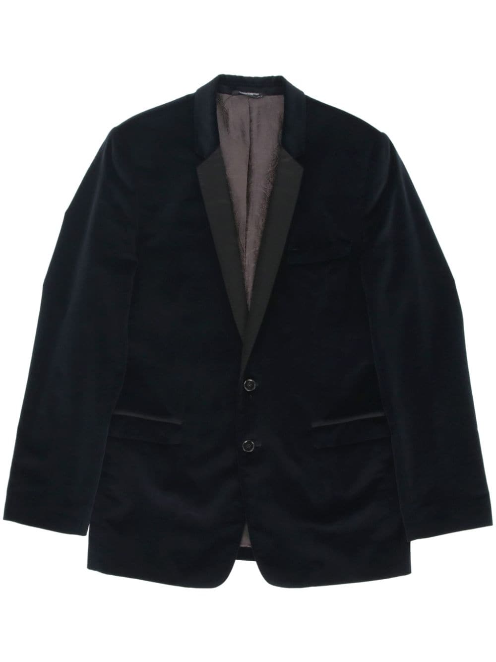 Dolce & Gabbana Pre-Owned 2000s velvet blazer - Blue von Dolce & Gabbana Pre-Owned