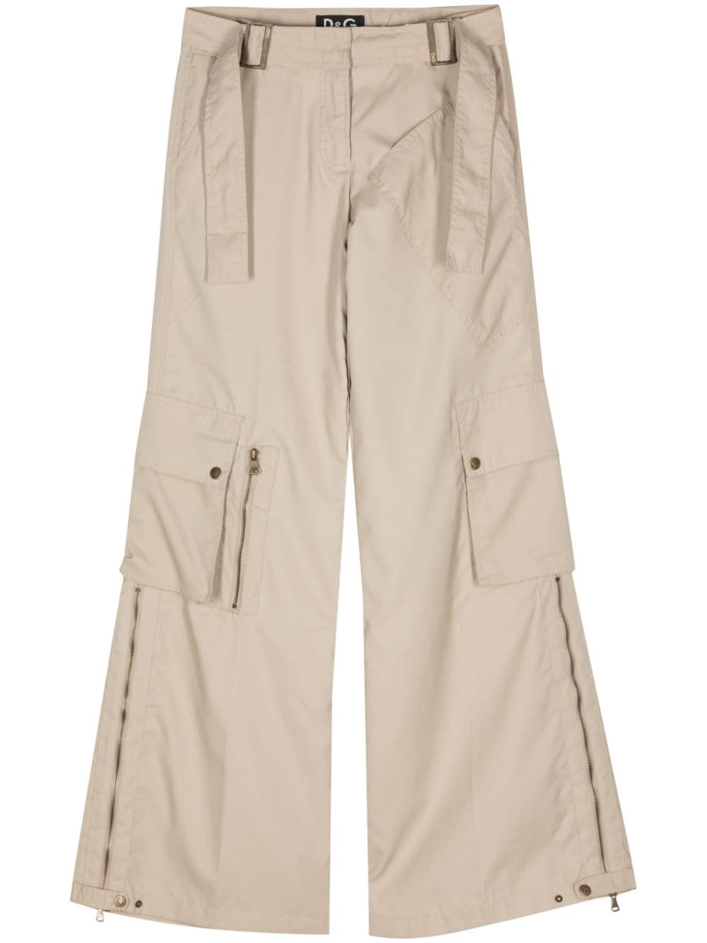 Dolce & Gabbana Pre-Owned 2000s wide-leg trousers - Neutrals von Dolce & Gabbana Pre-Owned