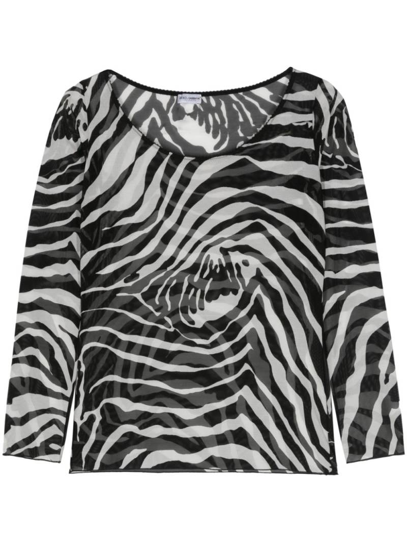 Dolce & Gabbana Pre-Owned 2000s zebra-print blouse - Black von Dolce & Gabbana Pre-Owned