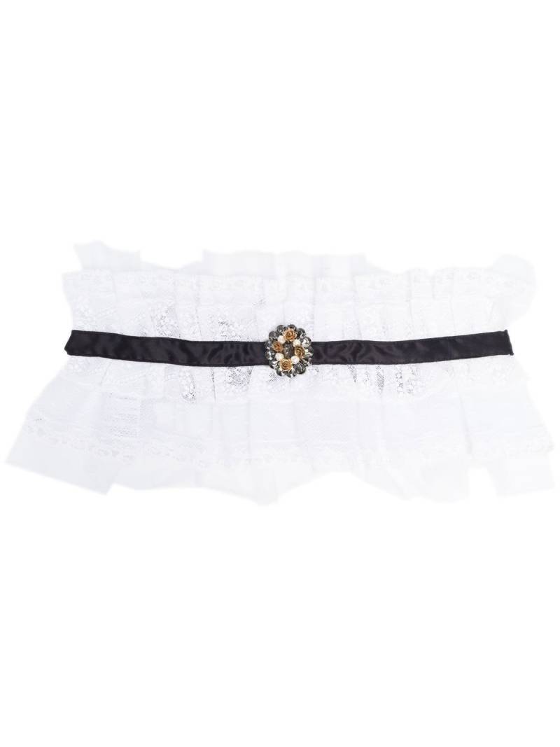 Dolce & Gabbana Pre-Owned 2010s lace ruffle collar - White von Dolce & Gabbana Pre-Owned