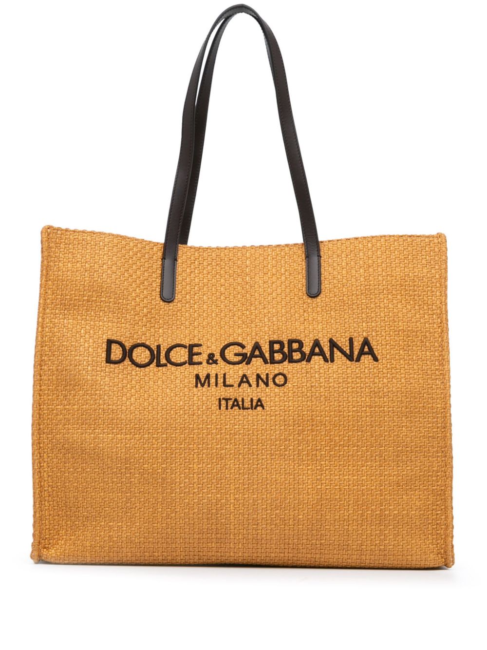 Dolce & Gabbana Pre-Owned 2018-2023 Raffia Logo Shopper tote bag - Brown von Dolce & Gabbana Pre-Owned