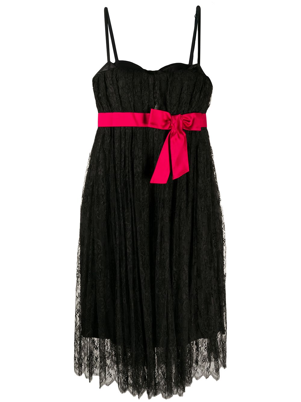 Dolce & Gabbana Pre-Owned bow detail lace dress - Black von Dolce & Gabbana Pre-Owned