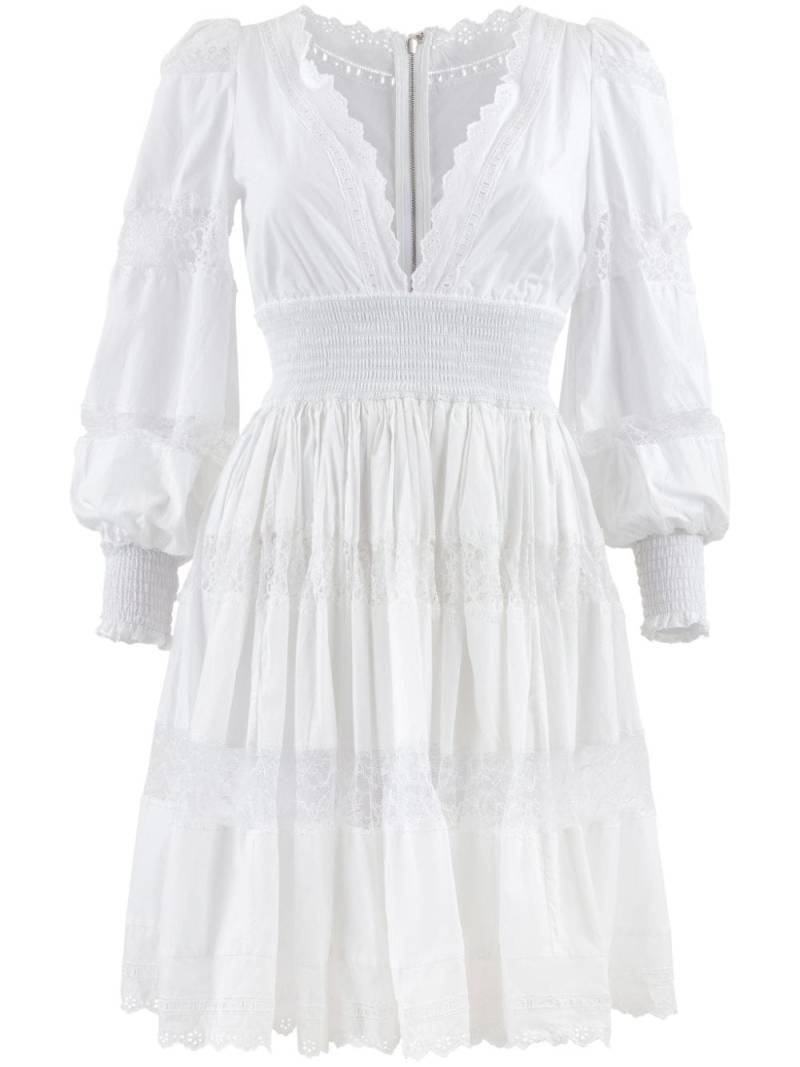 Dolce & Gabbana Pre-Owned scalloped edge flared minidress - White von Dolce & Gabbana Pre-Owned