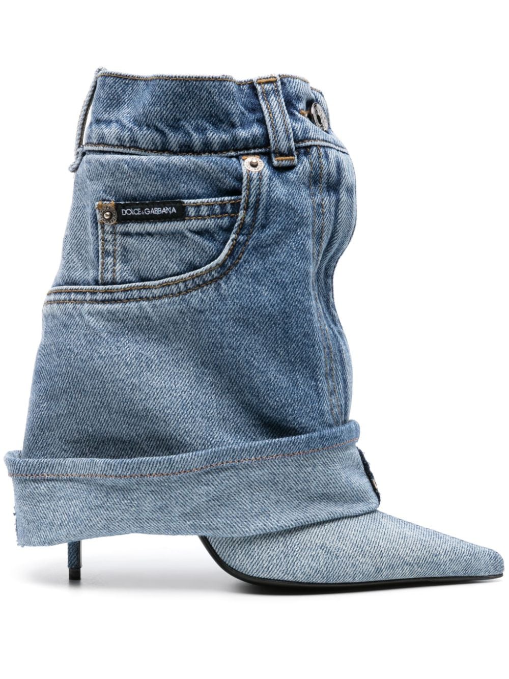 Dolce & Gabbana 105mm denim ankle boots - Blue von Dolce & Gabbana