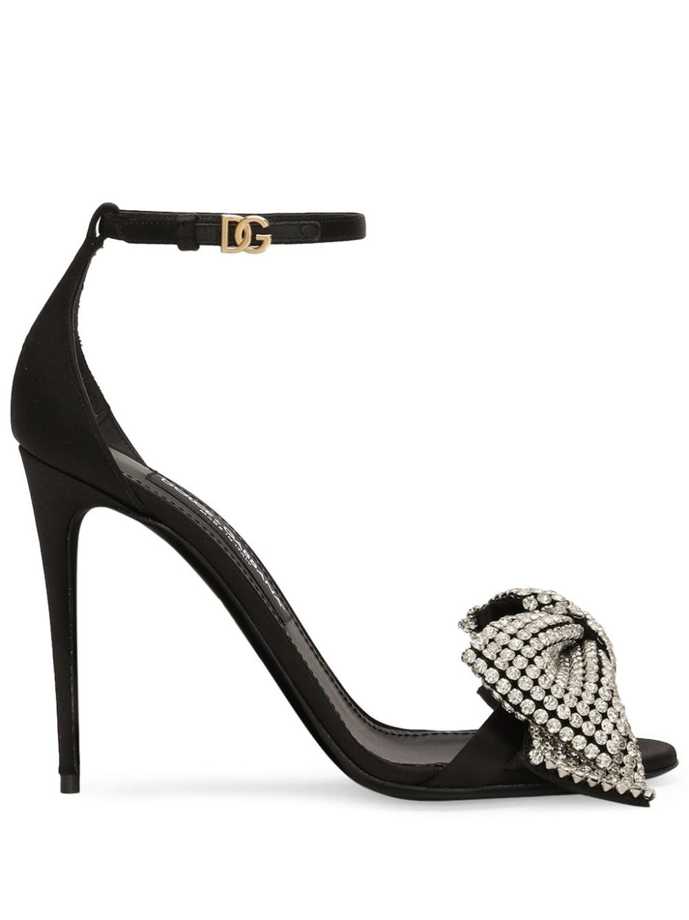 Dolce & Gabbana 105mm rhinestone sandals - Black von Dolce & Gabbana