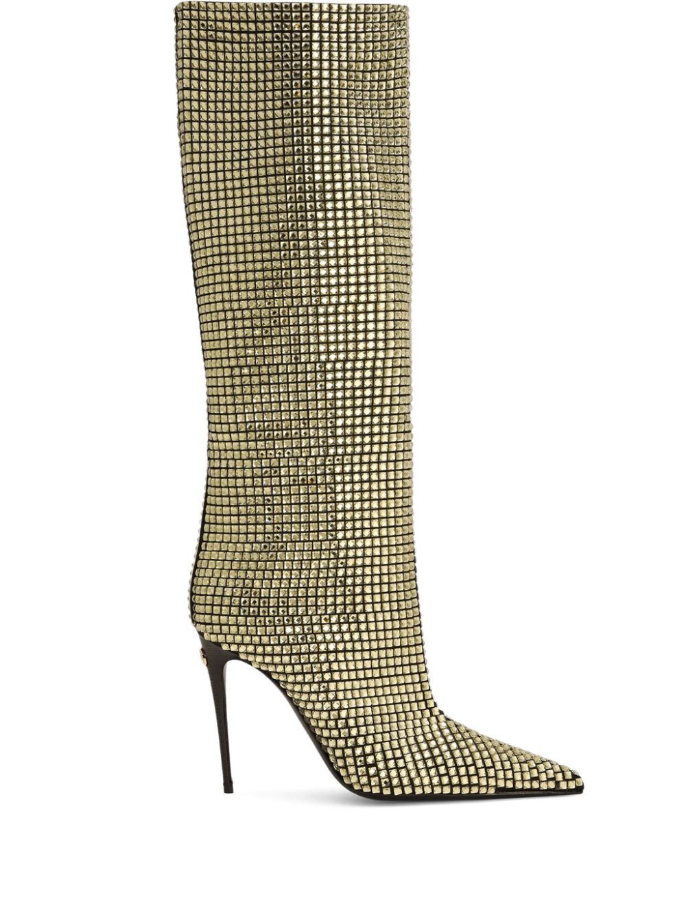 Dolce & Gabbana 105mm studded boots - Gold von Dolce & Gabbana