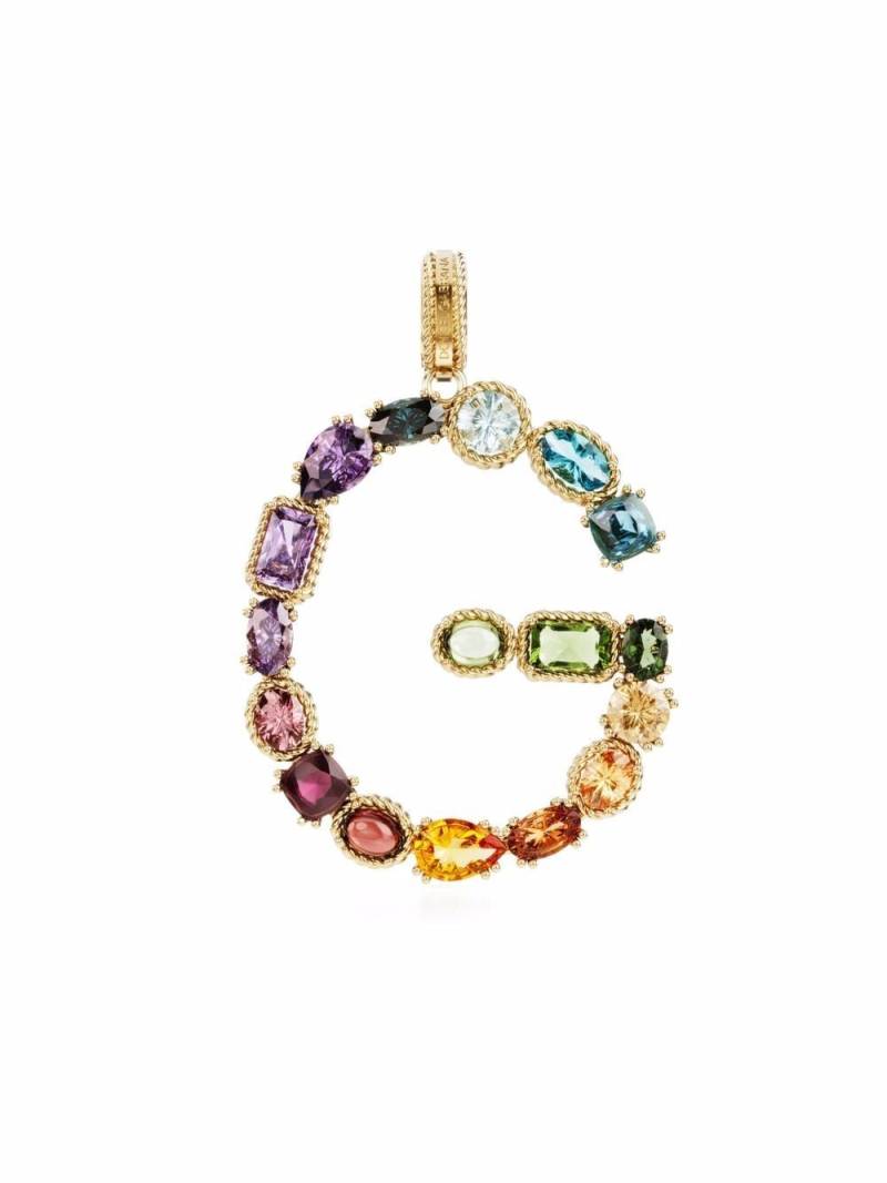 Dolce & Gabbana 18kt yellow gold G letter gemstone pendant von Dolce & Gabbana