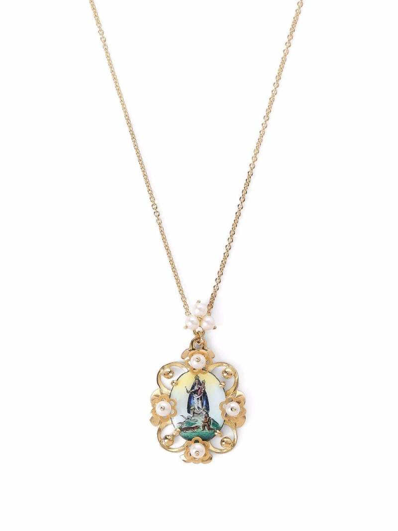 Dolce & Gabbana 18kt yellow gold Madonna medallion necklace von Dolce & Gabbana