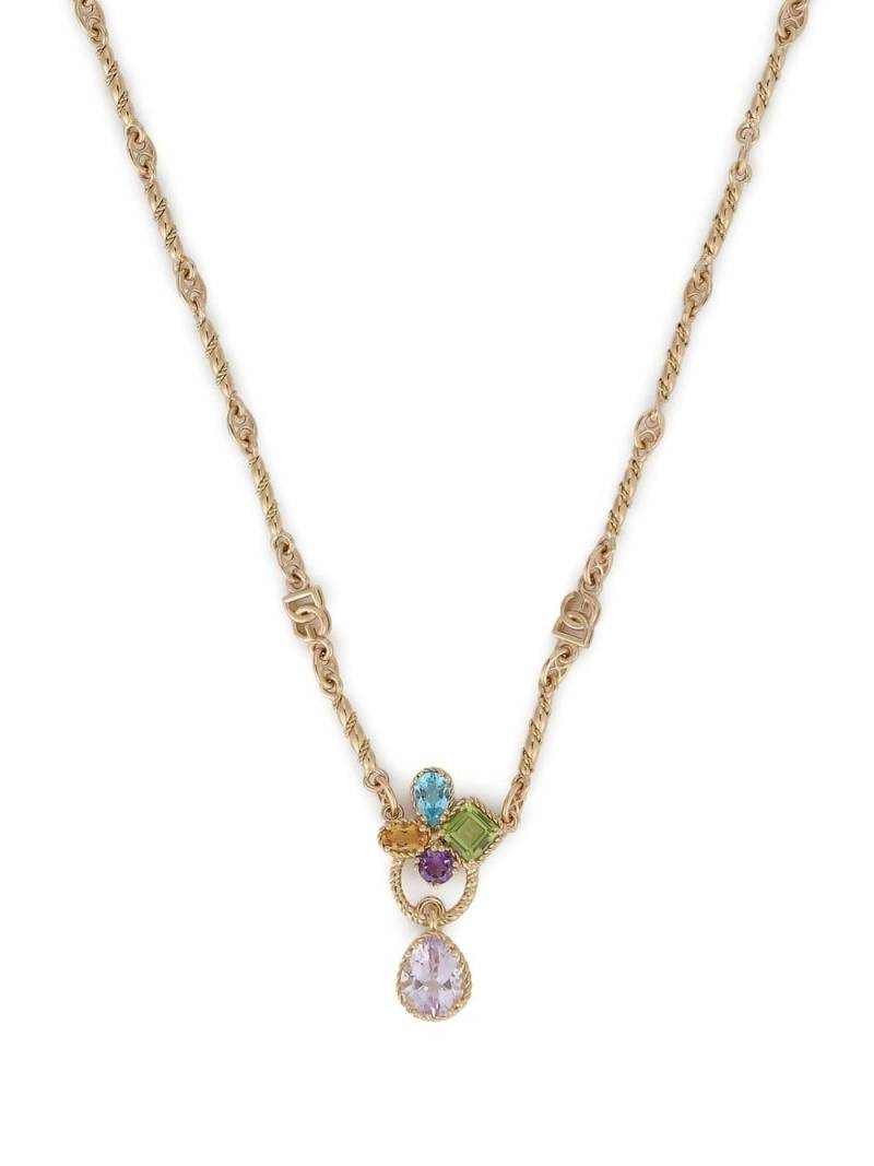 Dolce & Gabbana 18kt yellow gold Rainbow gemstone pendant necklace von Dolce & Gabbana