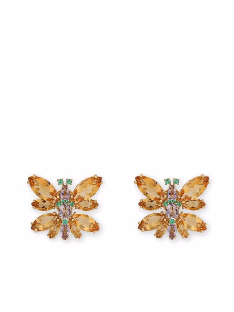 Dolce & Gabbana 18kt yellow gold Spring gemstone clip-on earrings von Dolce & Gabbana