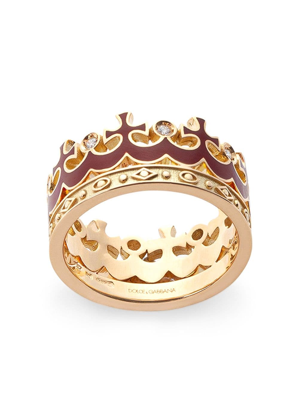 Dolce & Gabbana 18kt yellow gold crown ring von Dolce & Gabbana