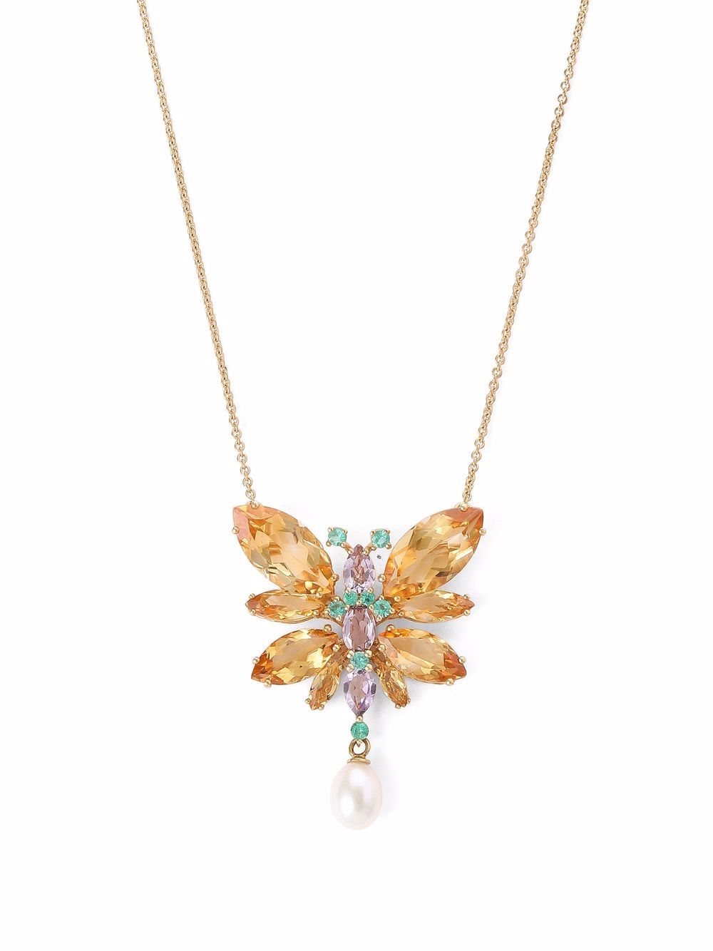 Dolce & Gabbana 18kt yellow gold multi-stone necklace von Dolce & Gabbana