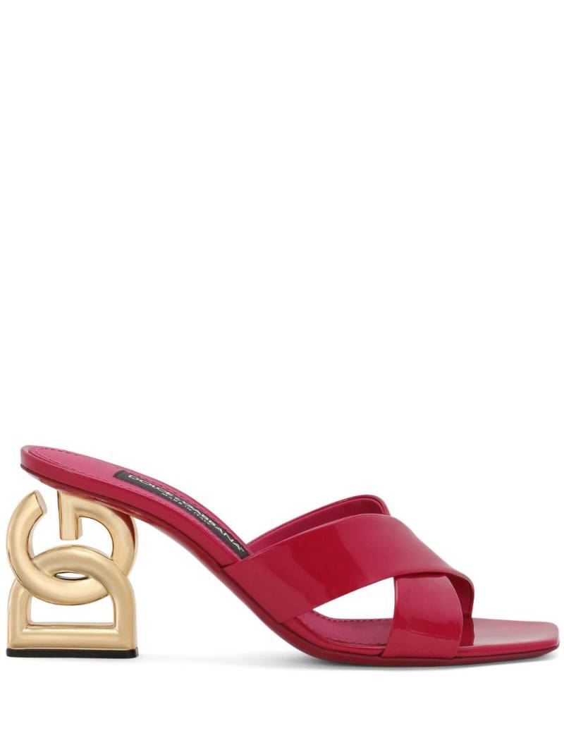 Dolce & Gabbana 3.5 75mm DG-heel mules - Red von Dolce & Gabbana