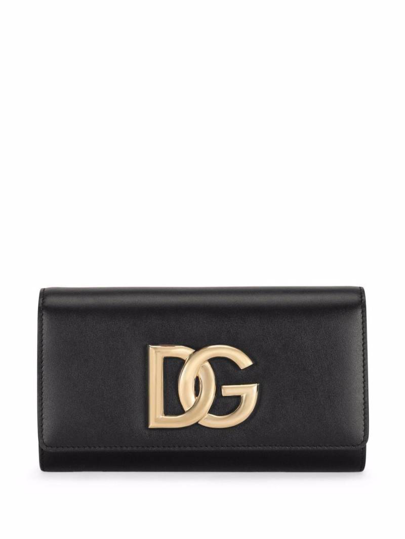 Dolce & Gabbana 3.5 leather clutch bag - Black von Dolce & Gabbana