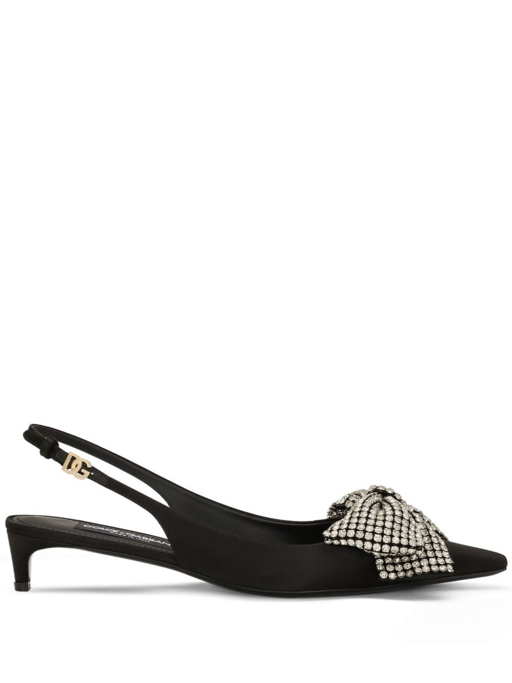 Dolce & Gabbana 40mm bow-detailing slingback pumps - Black von Dolce & Gabbana