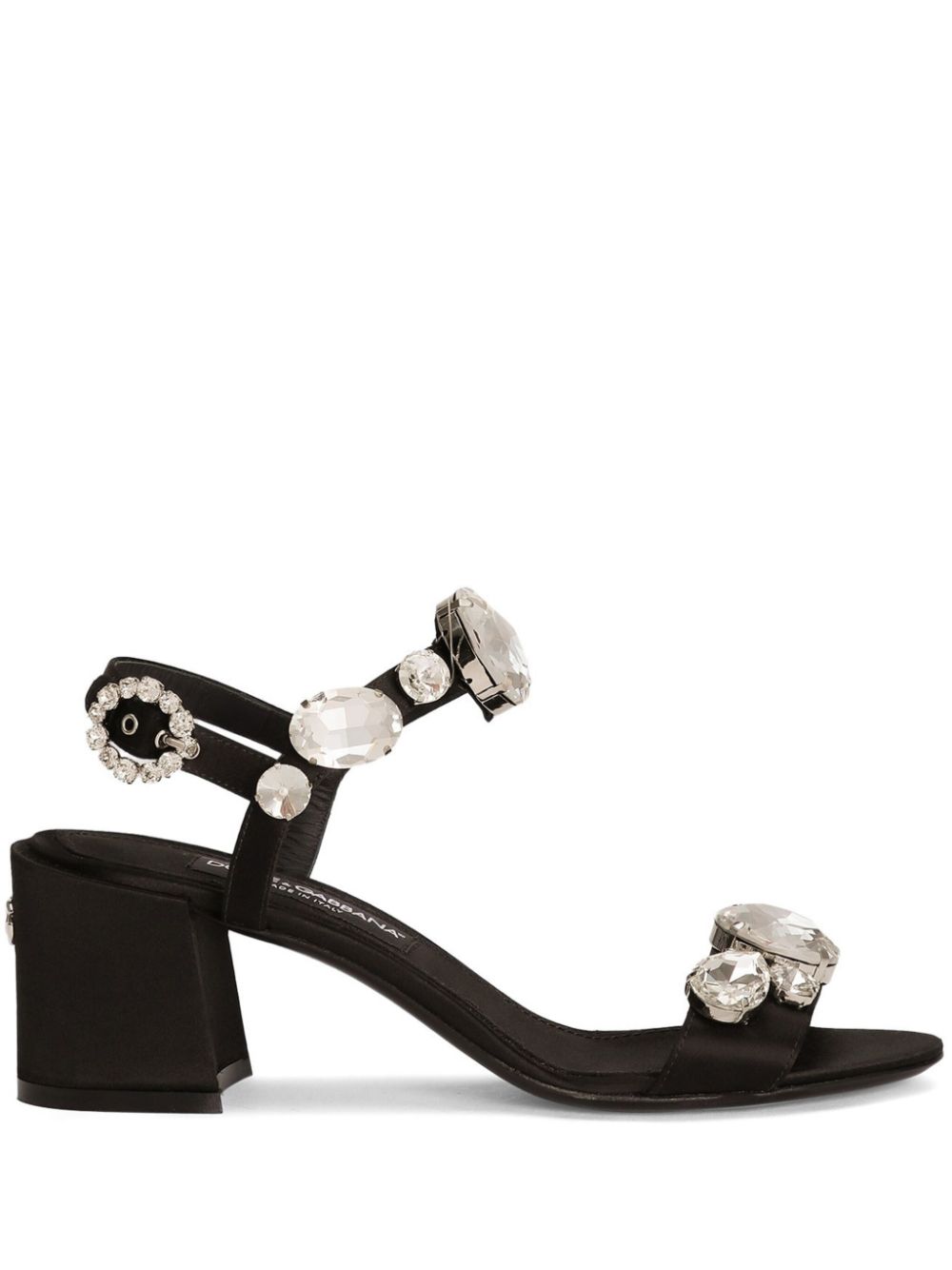 Dolce & Gabbana 60mm crystal-embellished sandals - Black von Dolce & Gabbana