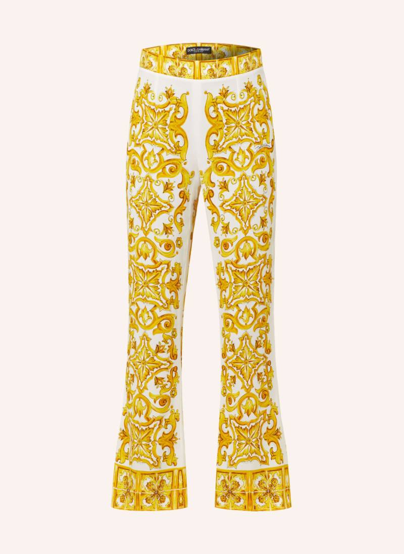 Dolce & Gabbana 7/8-Seidenhose gelb von Dolce & Gabbana