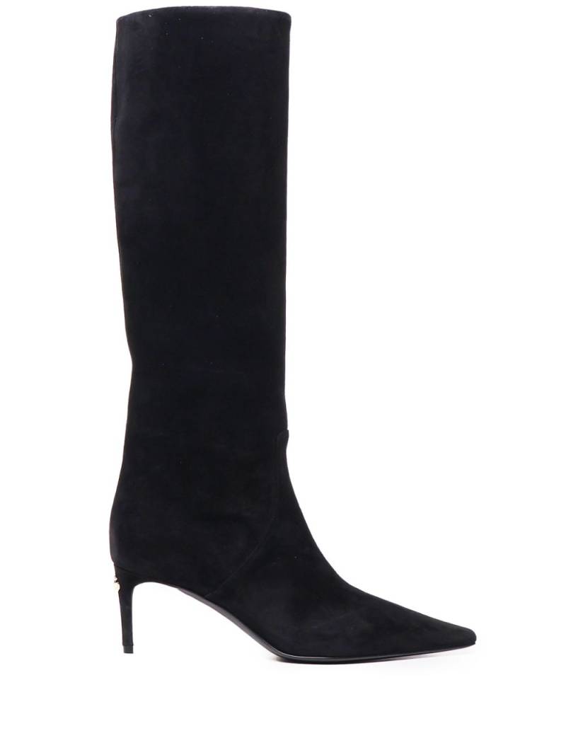 Dolce & Gabbana 70mm suede knee-high boots - Black von Dolce & Gabbana