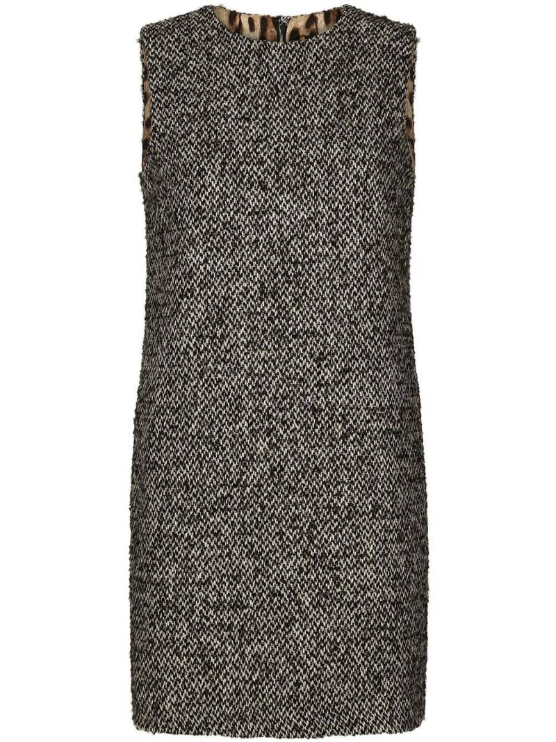 Dolce & Gabbana A-line tweed minidress - Grey von Dolce & Gabbana