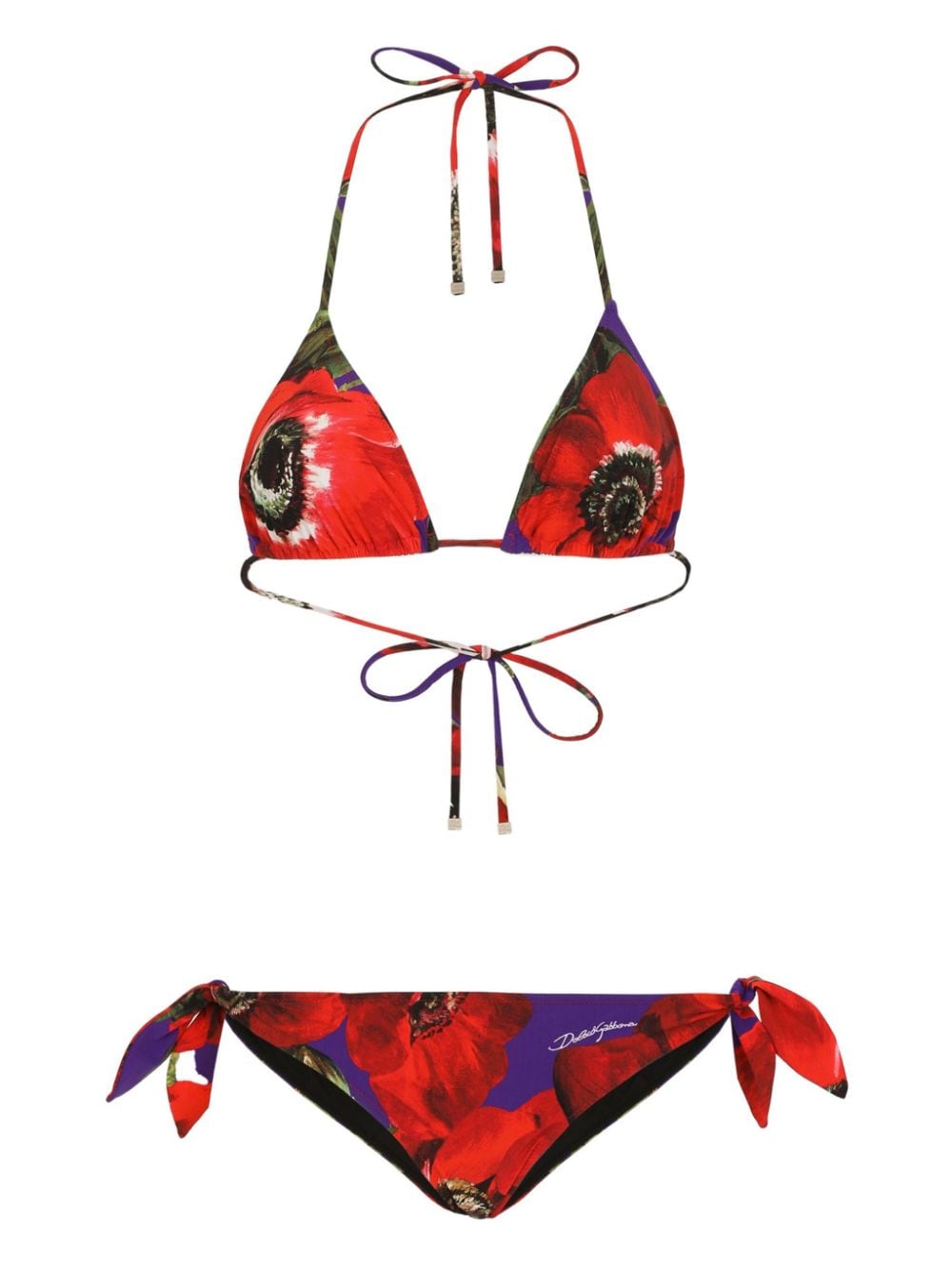 Dolce & Gabbana Anemone balconette bikini set - Red von Dolce & Gabbana