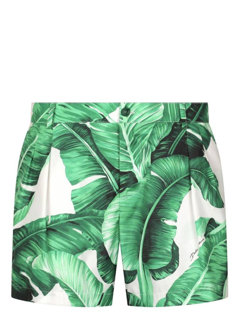 Dolce & Gabbana Banana Leaf-print swim shorts - Green von Dolce & Gabbana