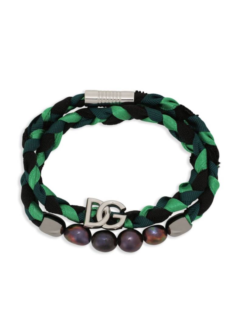 Dolce & Gabbana Banano logo-plaque bracelet - Green von Dolce & Gabbana