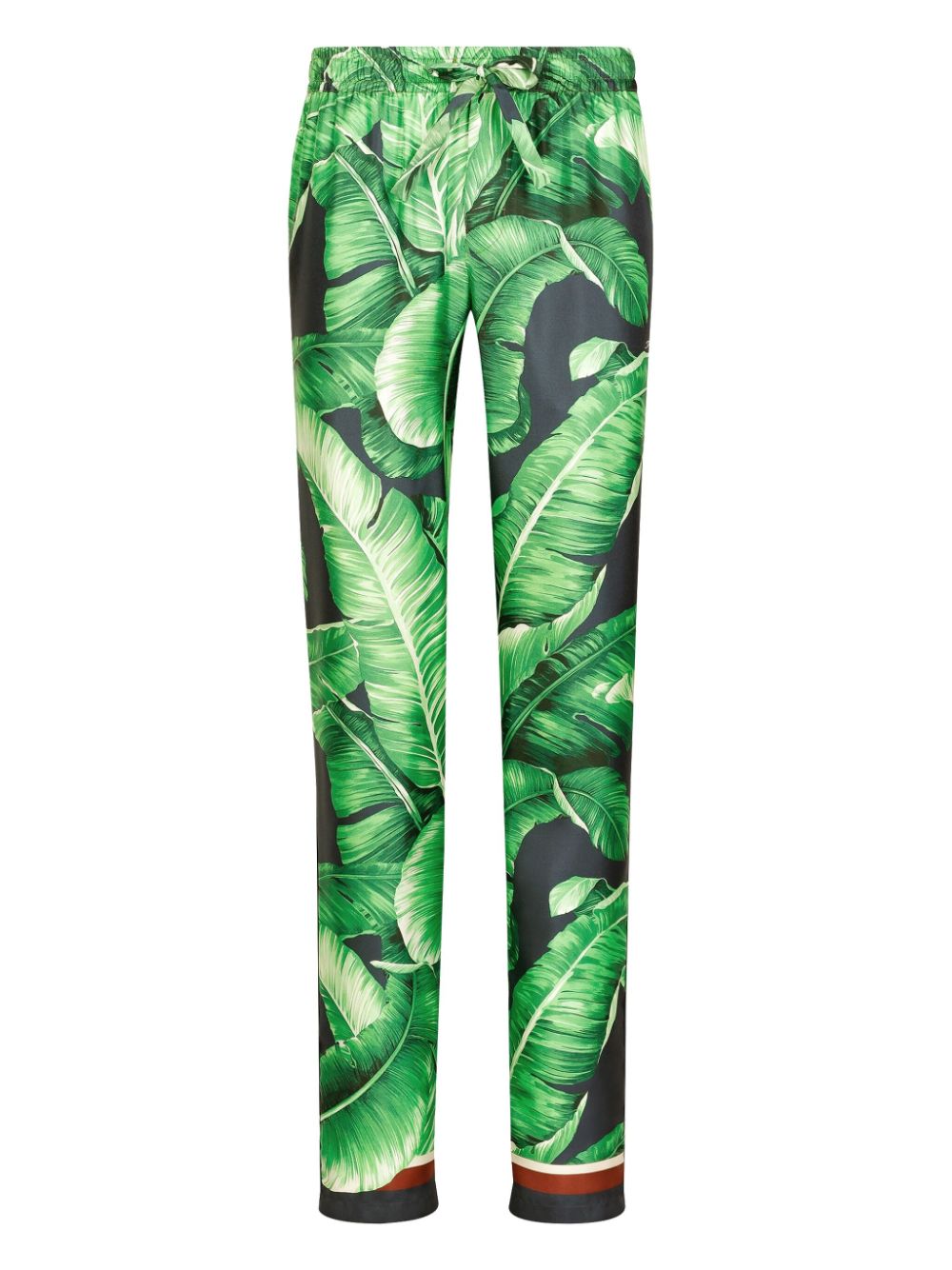 Dolce & Gabbana Banano print silk lounge trousers - Green von Dolce & Gabbana