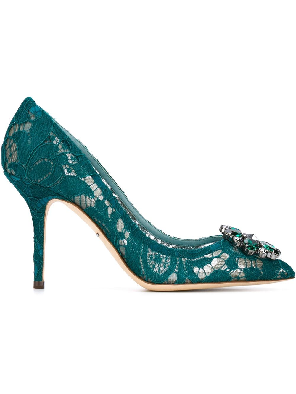 Dolce & Gabbana Belluci lace pumps - Green von Dolce & Gabbana