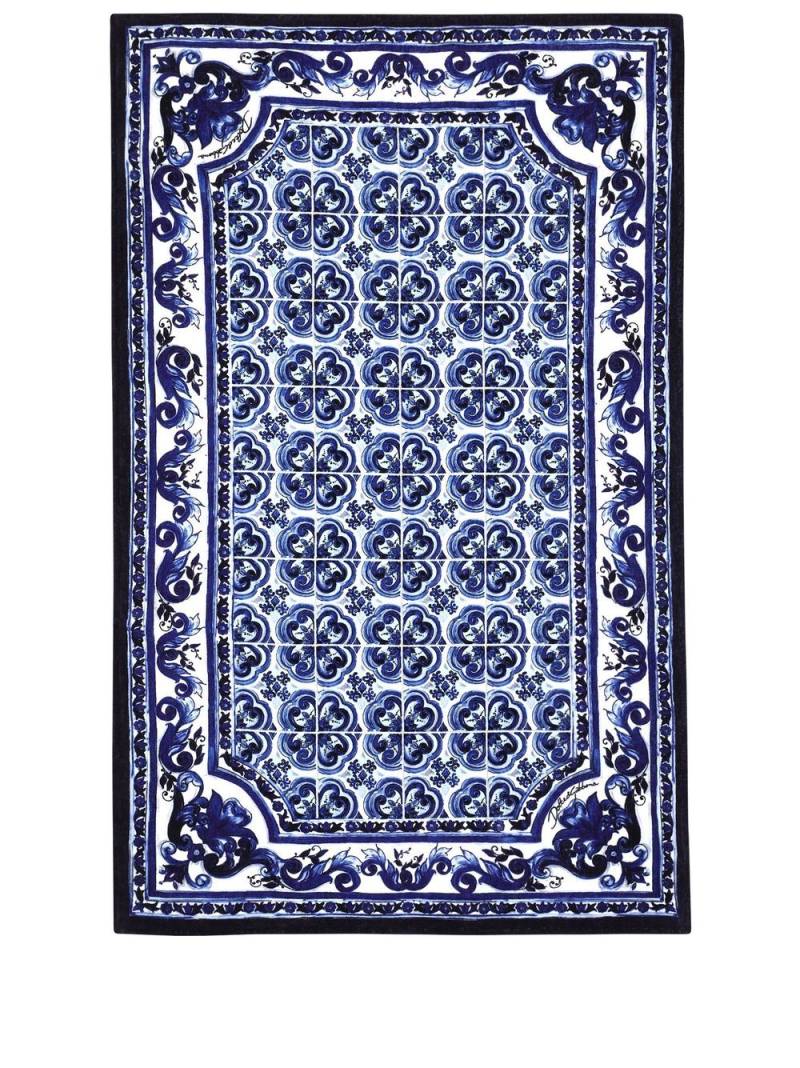 Dolce & Gabbana Blu Mediterraneo beach towel - Blue von Dolce & Gabbana