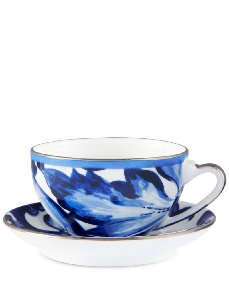 Dolce & Gabbana Blu Mediterraneo porcelain tea set - White von Dolce & Gabbana