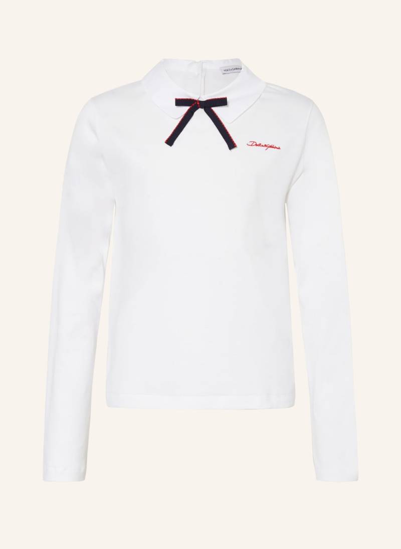 Dolce & Gabbana Blusenshirt Aus Jersey weiss von Dolce & Gabbana