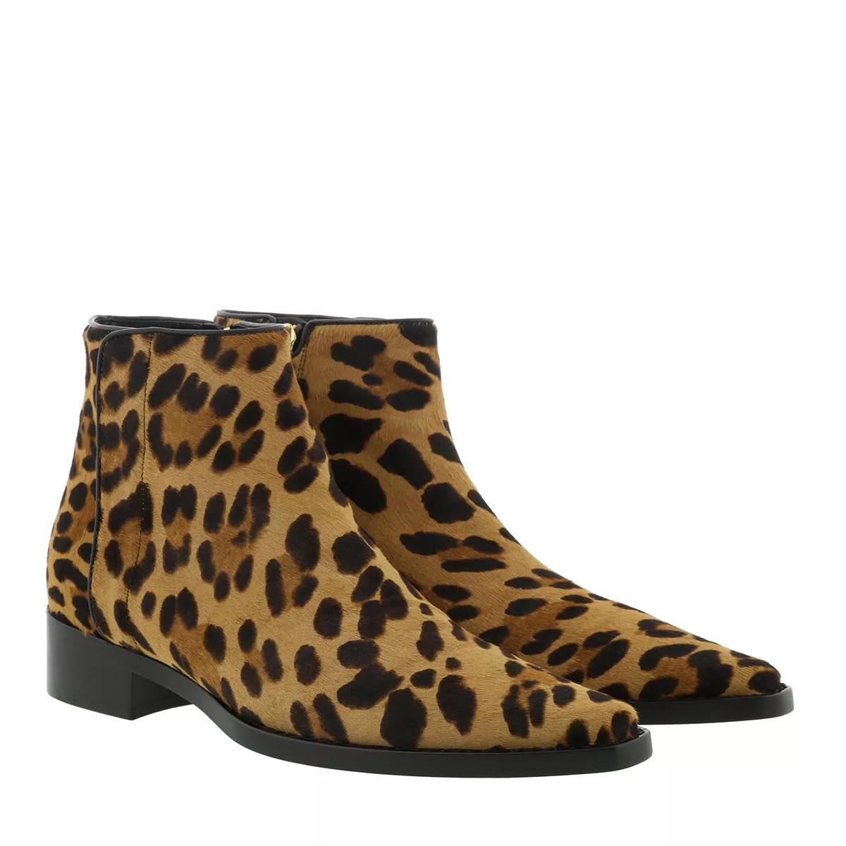 Dolce&Gabbana Boots & Stiefeletten - Animal Print Ankle Boots Leather - Gr. 39 (EU) - in Braun - für Damen von Dolce&Gabbana