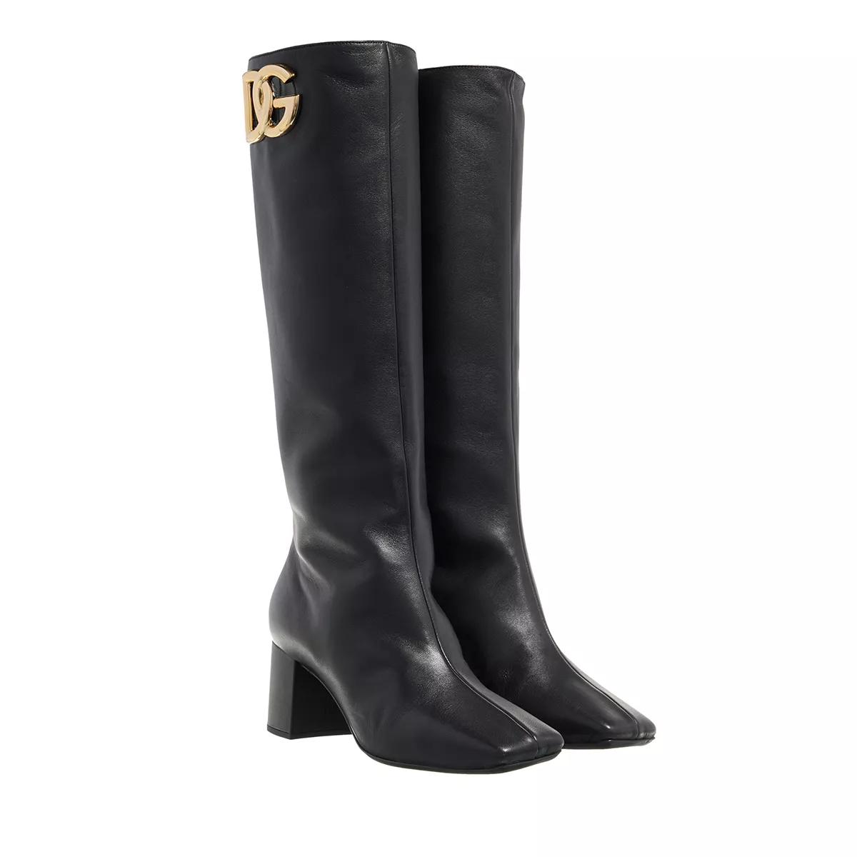 Dolce&Gabbana Boots & Stiefeletten - Nappa Leather Boots - Gr. 36 (EU) - in Schwarz - für Damen von Dolce&Gabbana