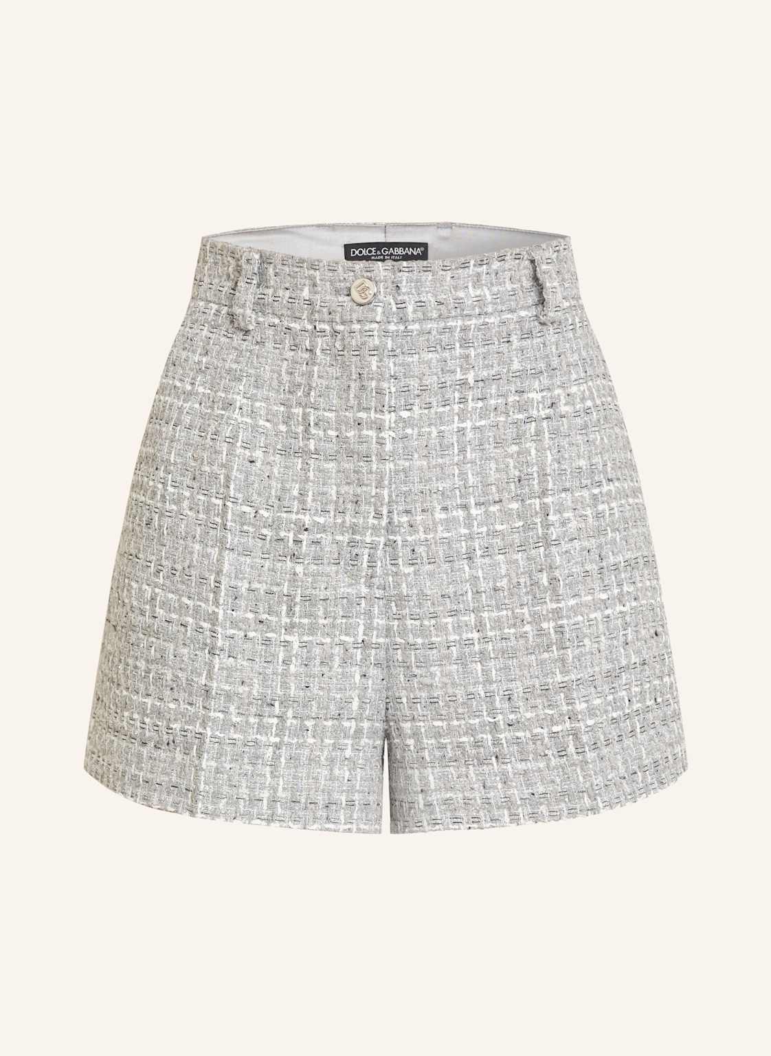 Dolce & Gabbana Bouclé-Shorts Mit Glitzergarn grau von Dolce & Gabbana