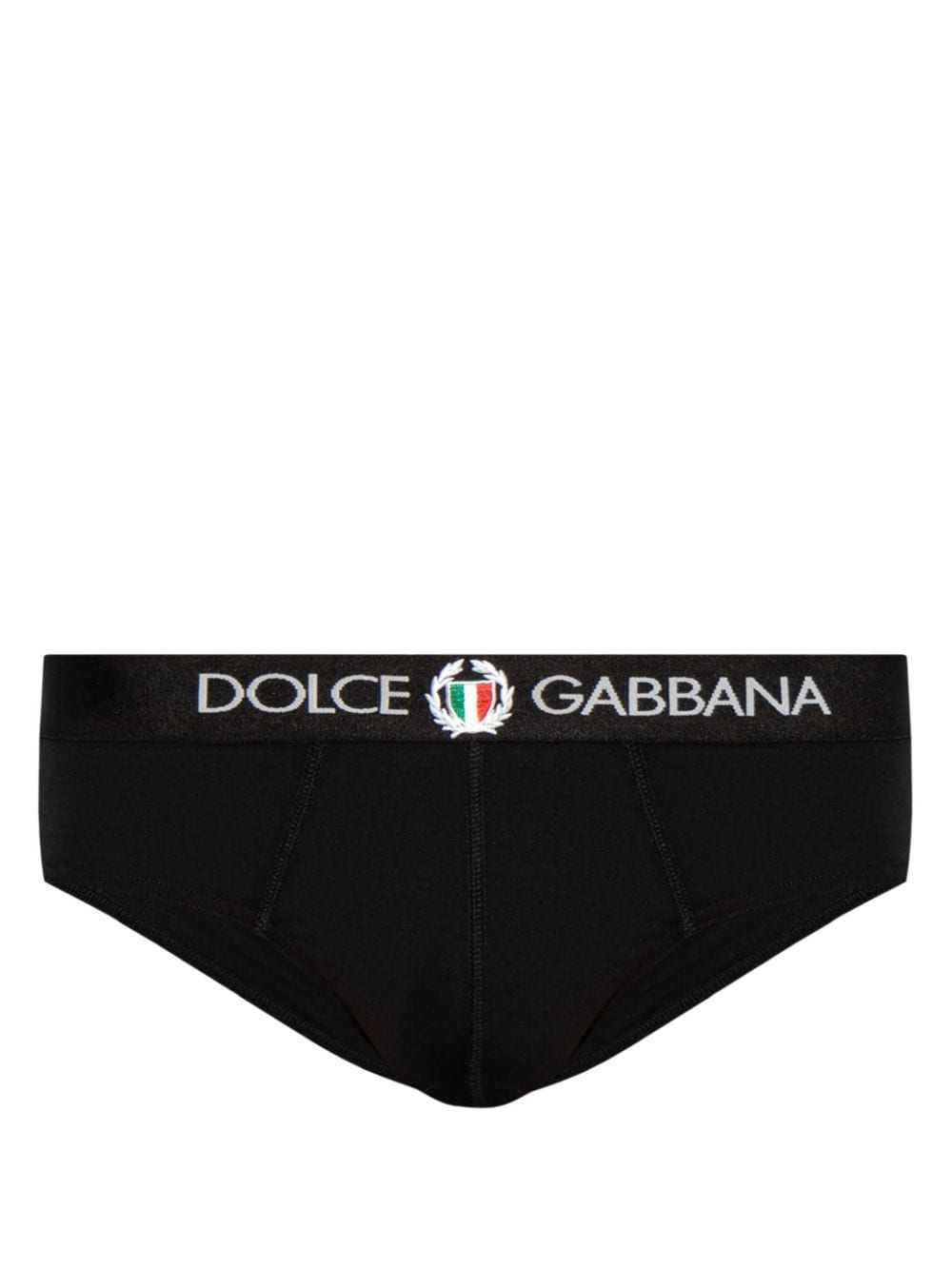 Dolce & Gabbana Brando logo-waistband briefs - Black von Dolce & Gabbana