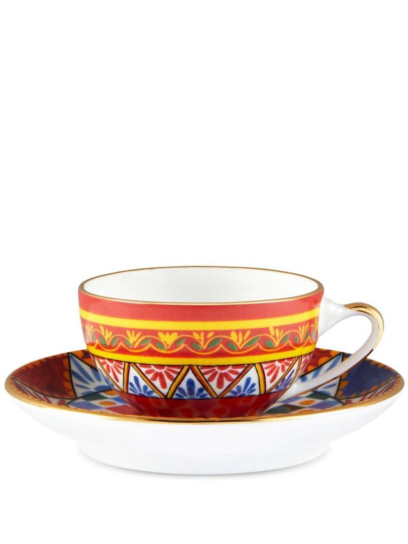 Dolce & Gabbana Carretto Siciliano espresso set - Red von Dolce & Gabbana