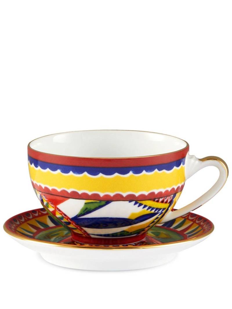 Dolce & Gabbana Carretto Siciliano porcelain tea set - White von Dolce & Gabbana