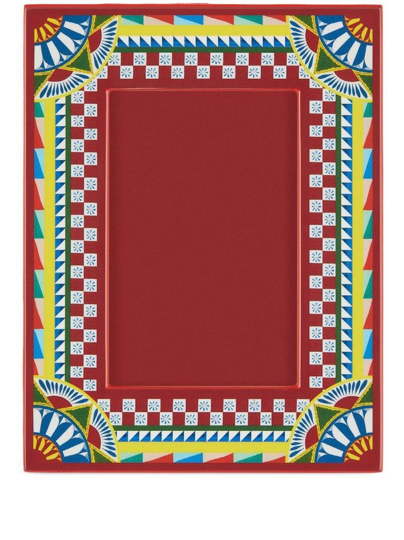 Dolce & Gabbana Carretto-print photo frame - Red von Dolce & Gabbana