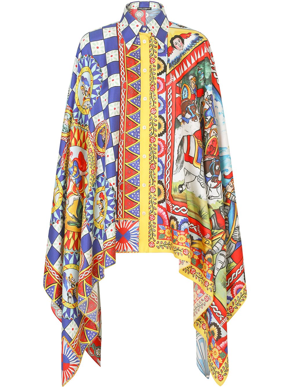 Dolce & Gabbana Carretto-print twill shirt - Blue von Dolce & Gabbana