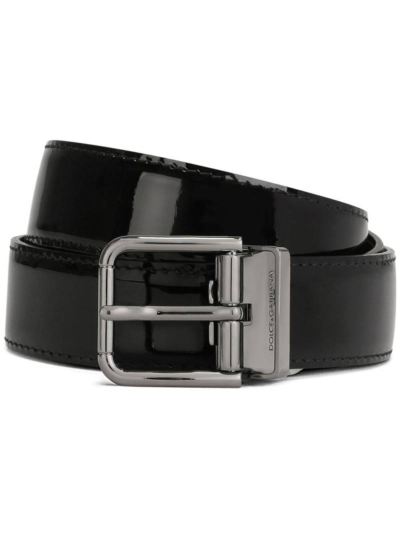 Dolce & Gabbana buckled leather belt - Black von Dolce & Gabbana