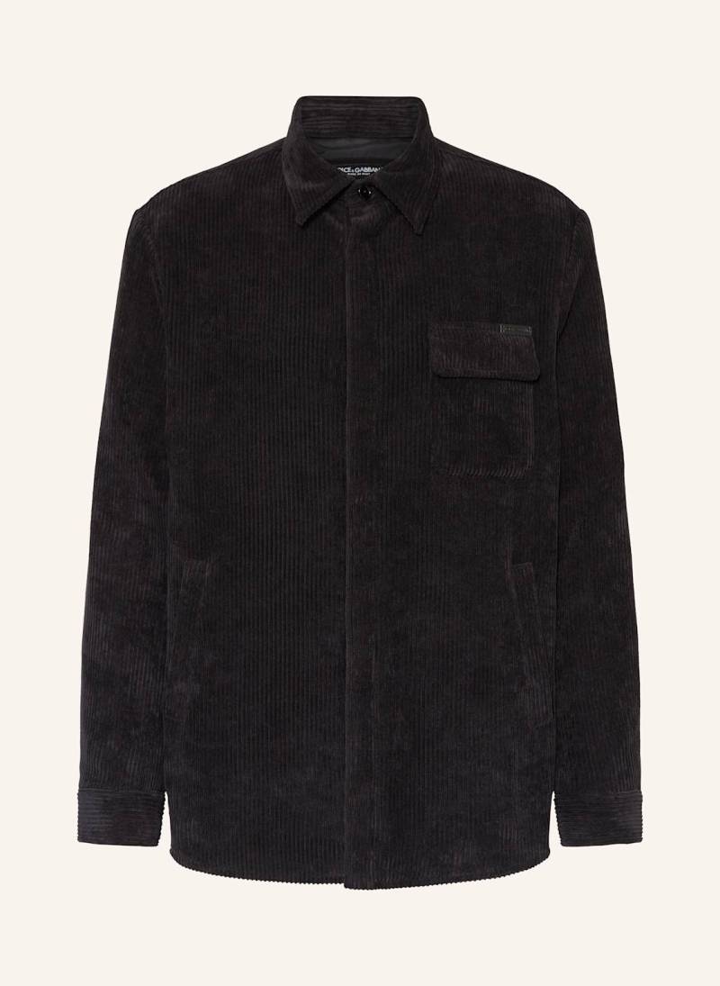 Dolce & Gabbana Cord-Overshirt schwarz von Dolce & Gabbana