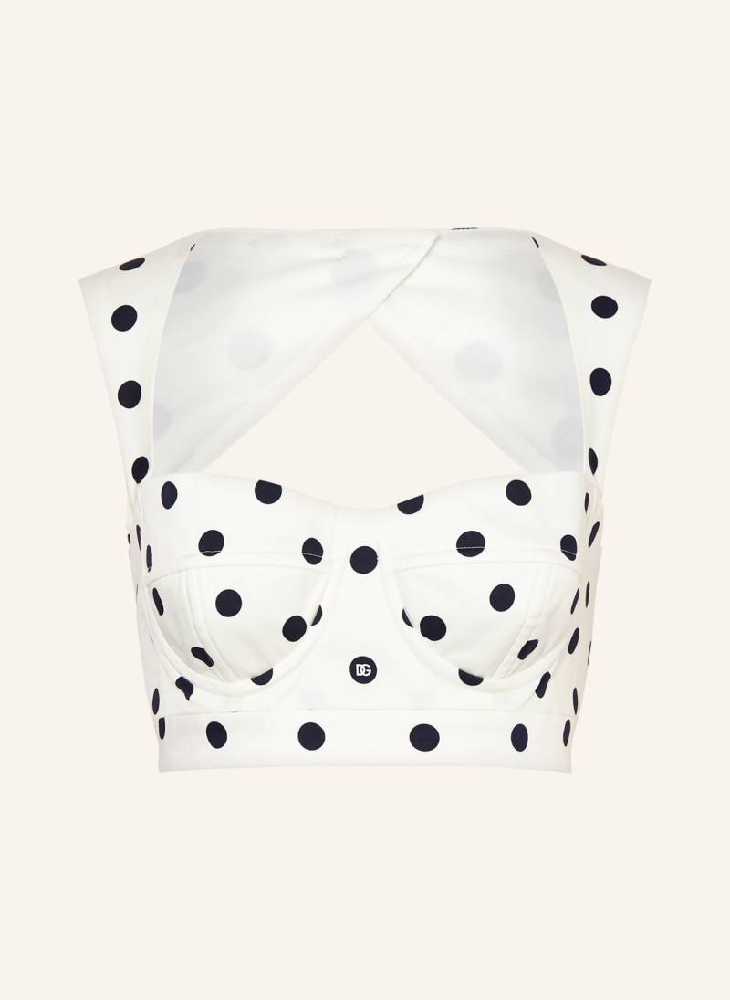 Dolce & Gabbana Cropped-Top weiss von Dolce & Gabbana