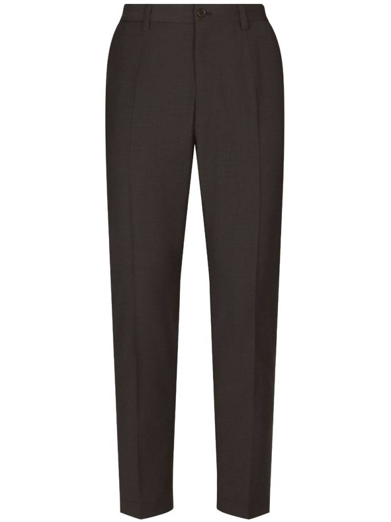 Dolce & Gabbana DG Essentials logo-embroidered trousers - Grey von Dolce & Gabbana