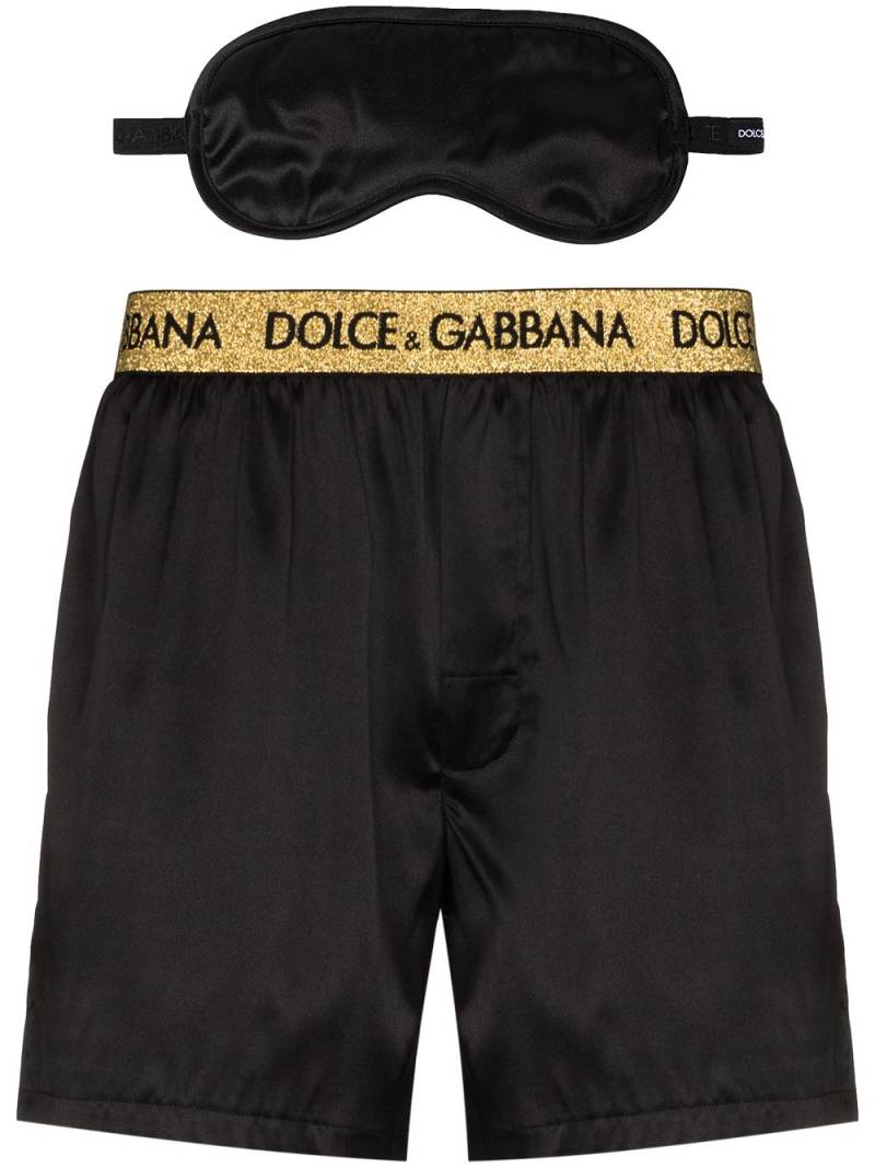 Dolce & Gabbana satin briefs set - Black von Dolce & Gabbana