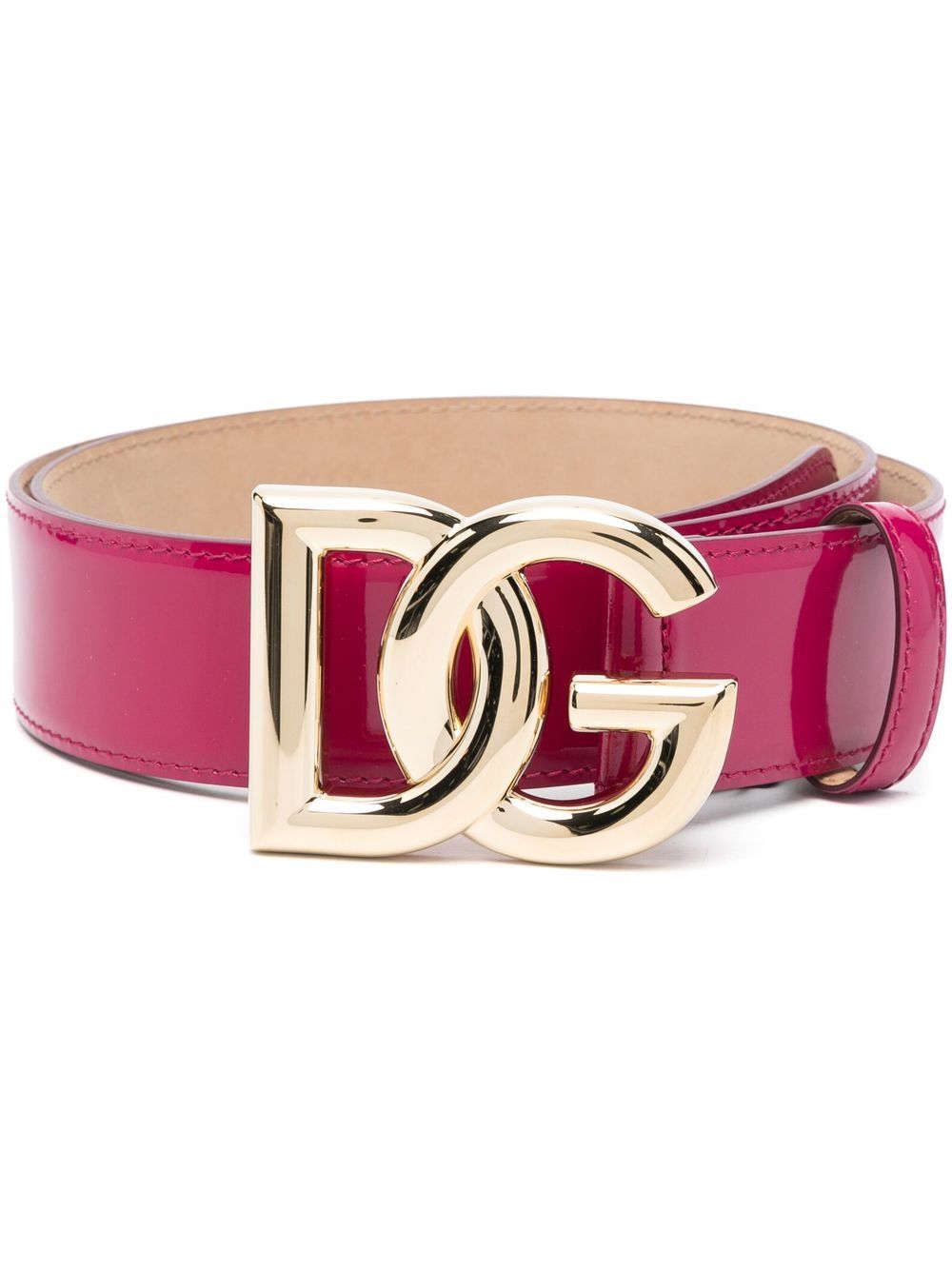 Dolce & Gabbana DG-Logo Calfskin belt - Pink von Dolce & Gabbana