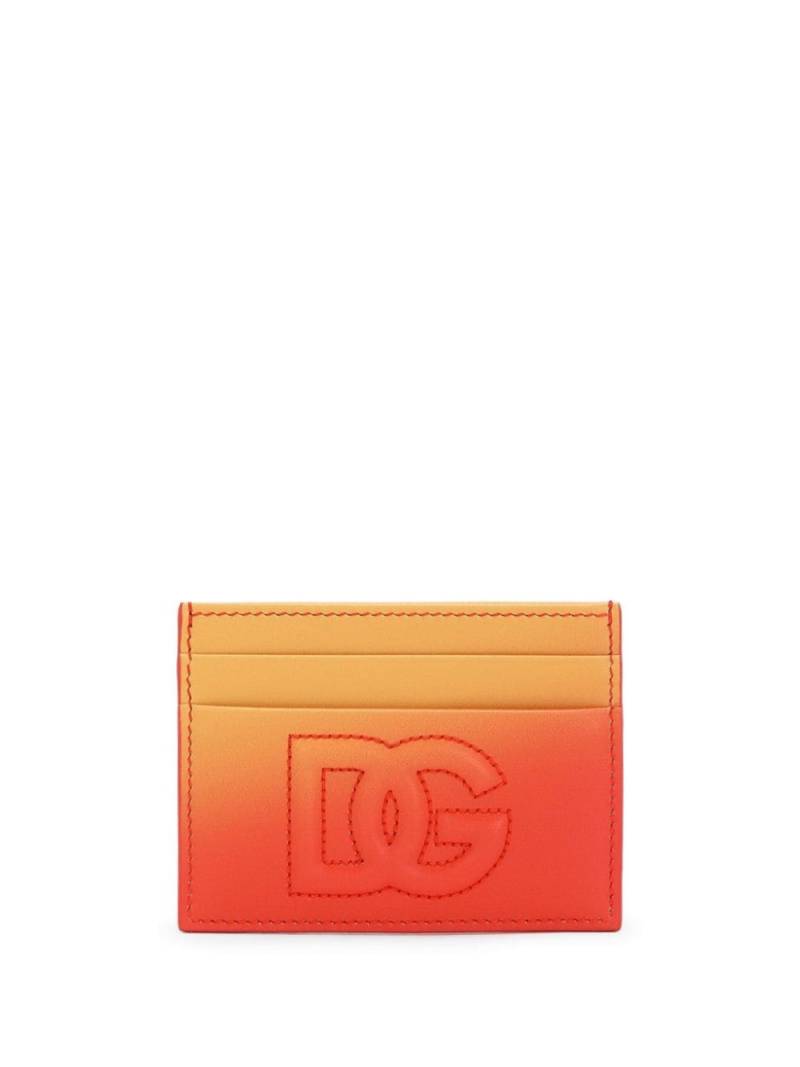 Dolce & Gabbana DG Logo leather card holder - Orange von Dolce & Gabbana