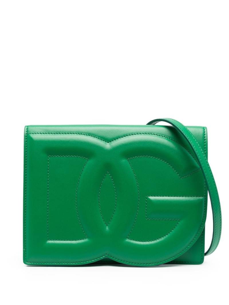 Dolce & Gabbana DG Logo leather crossbody bag - Green von Dolce & Gabbana