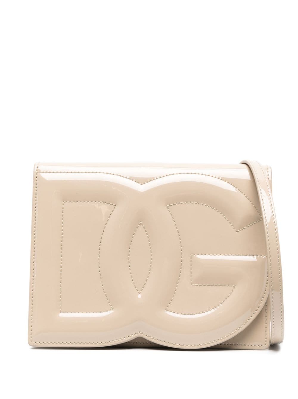 Dolce & Gabbana DG Logo leather crossbody bag - Neutrals von Dolce & Gabbana